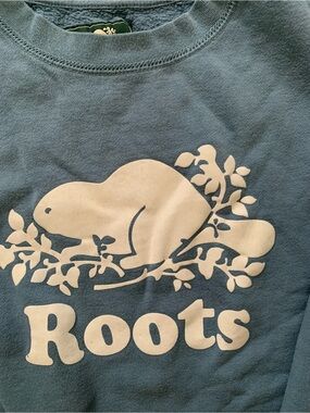 #10 Roots Teal Pullover with Cream Beaver Logo